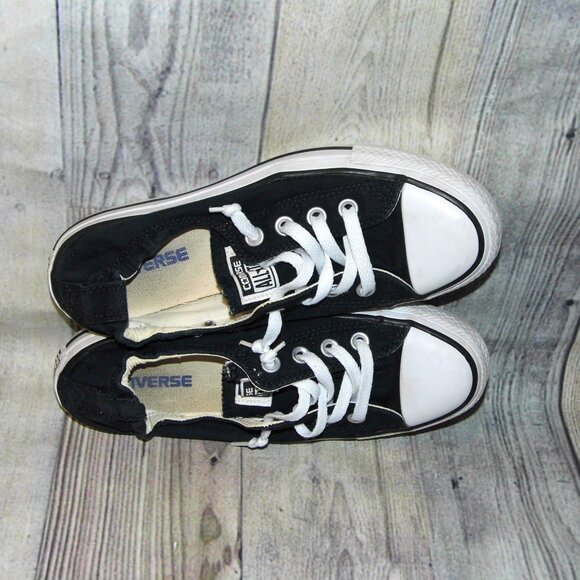 CONVERSE Chuck Taylor All Star Shoreline Black Sneakers Womens Size 7 - Picture 6 of 7
